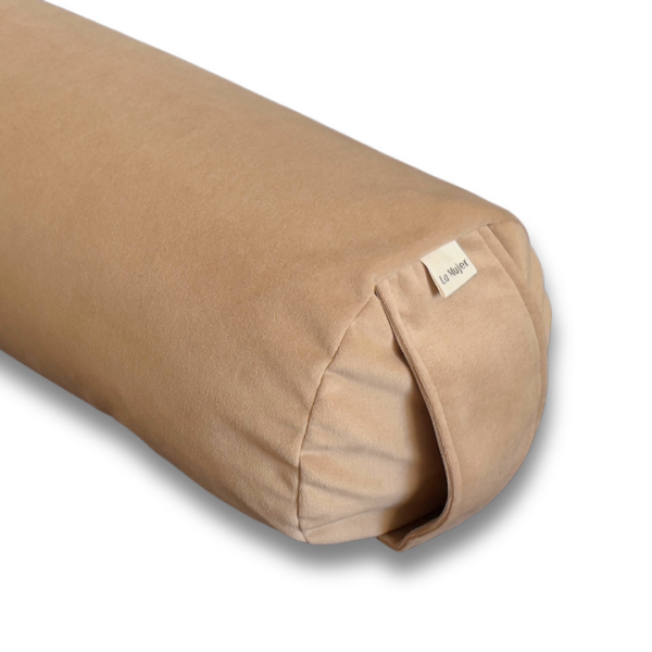 Wałek do jogi z gryką, bolster – karmel