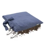 Poduszka z łuską gryki , naturalna , muślin bawełniany 40/40 - grey blue