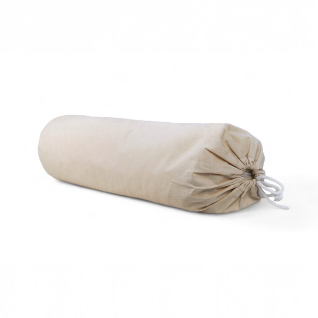 Wałek do jogi z gryką, bolster - natural cotton