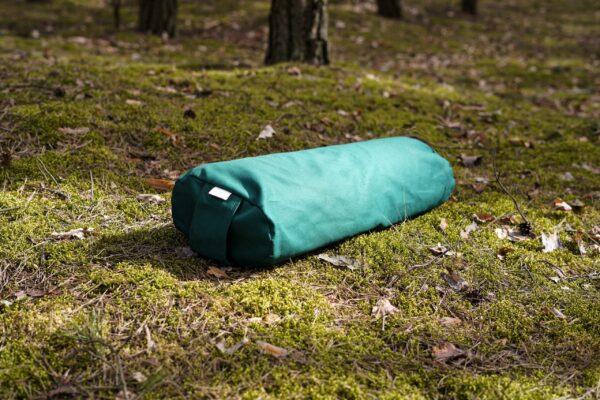 Wałek do jogi z gryką, bolster – green cotton