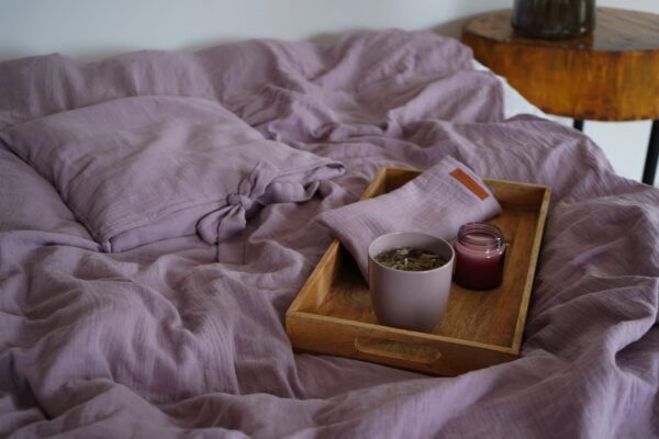 Zestaw do joga nidra, shavasana – muślinowy – Lavenda