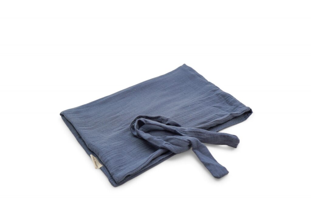 Poszewka na poduszkę – muślin bawełniany GREY BLUE