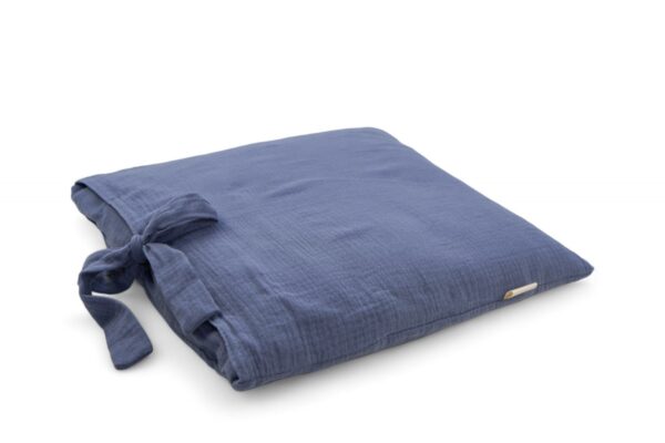 Poduszka z łuską gryki , naturalna , muślin bawełniany 40/40 – grey blue