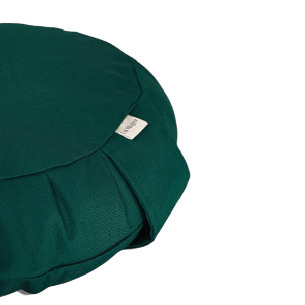 Poduszka do medytacji, zafu z gryką – natural cotton flat zielona