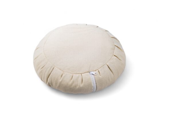 Poduszka do medytacji, zafu z gryką – natural cotton flat