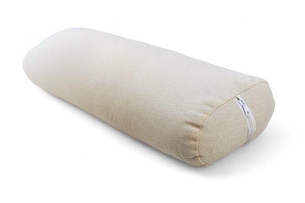 Wałek do jogi z gryką, bolster- natural cotton flat
