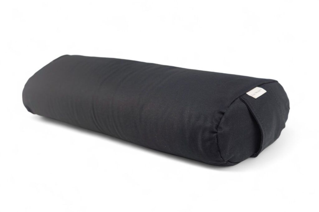 Wałek do jogi z gryką, bolster - black cotton