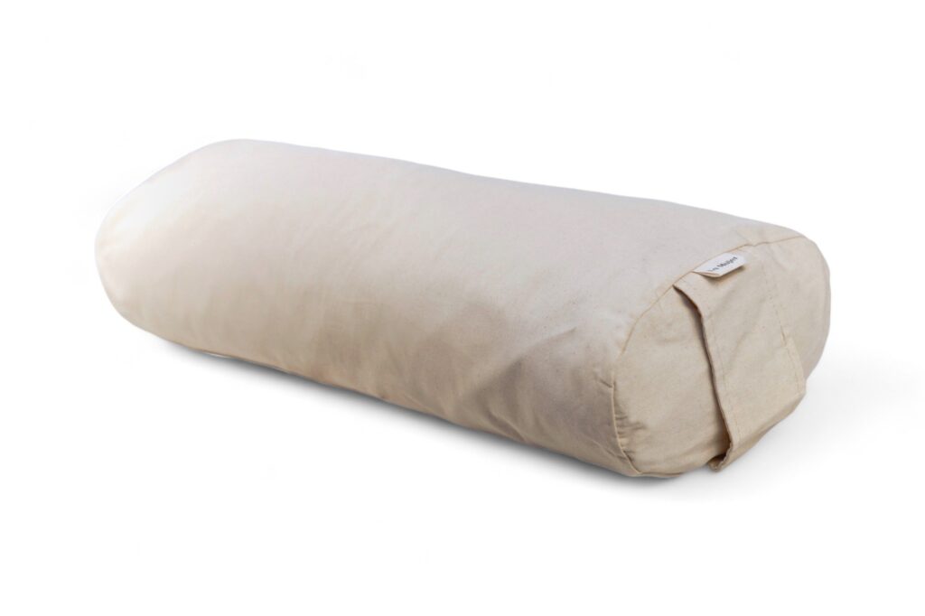 Wałek do jogi z gryką, bolster- natural cotton flat