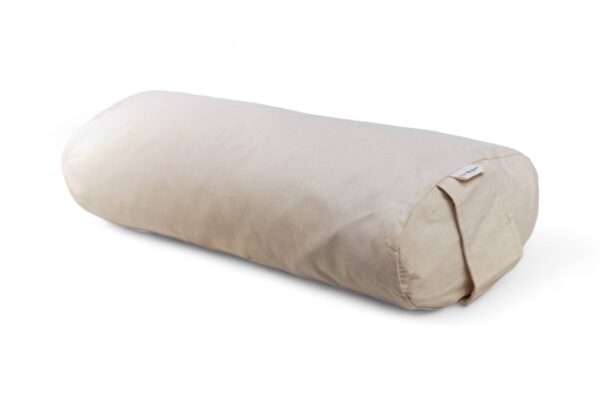 Wałek do jogi z gryką, bolster- natural cotton flat