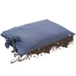 Poduszka z łuską gryki , naturalna , muślin bawełniany 50x35 cm - grey blue
