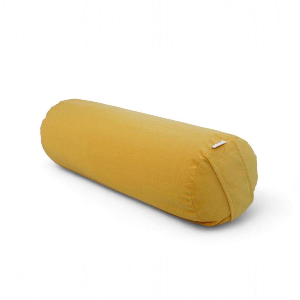 Wałek do jogi z gryką, bolster - żółty