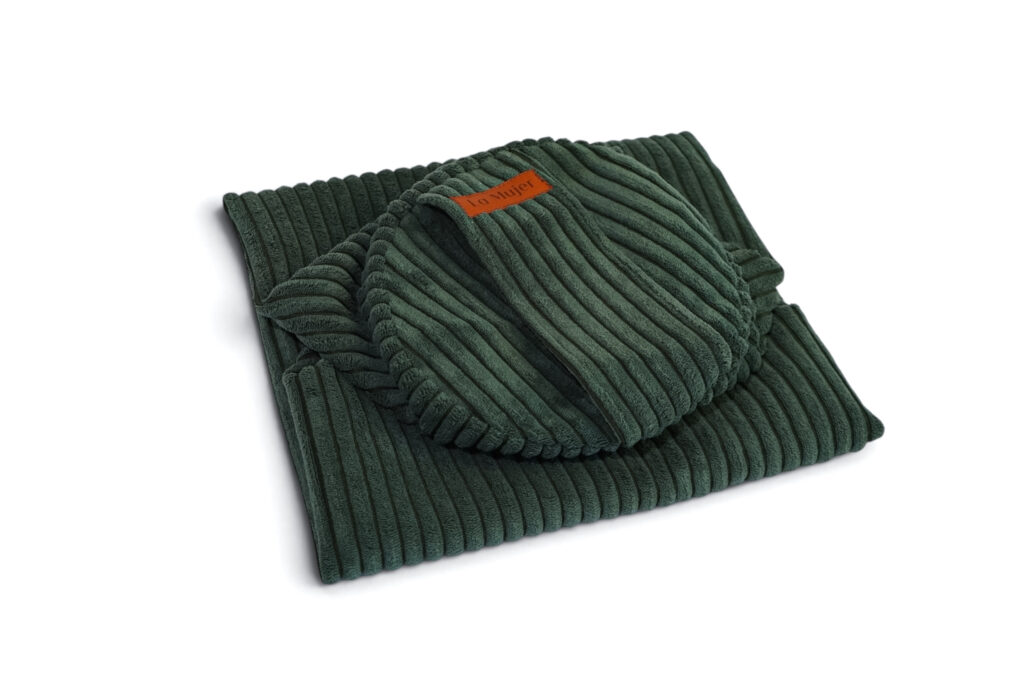 Pokrowiec na wałek z łuską gryki, bolster – winter moss