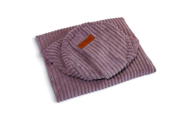 Pokrowiec na wałek z łuską gryki, bolster – lavender